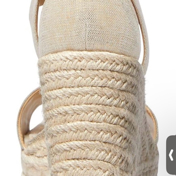 Michael Kors metallic linen, Berkeley, Mid Wedge Sandals size 10 - Picture 3 of 7